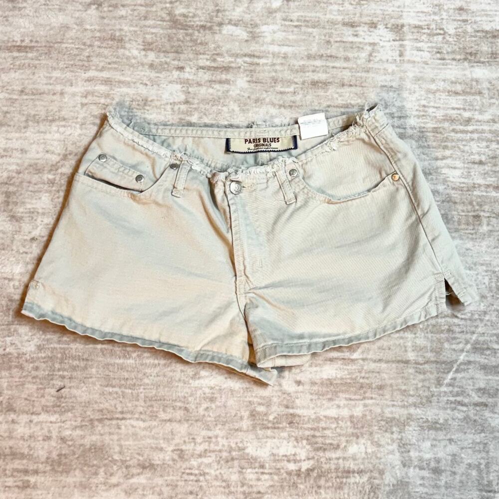 Paris Blues Originals Junior 7 Cotton Shorts Vintage Y2K Frayed Outdoors Pockets